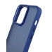 Накладка Matte Metal Buttons для iPhone 14 Plus- темно-синій
