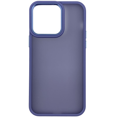 Накладка Matte Metal Buttons для iPhone 14 Plus- сіра лаванда Накладка Matte Metal Buttons для iPhone 14 Plus- сіра лаванда