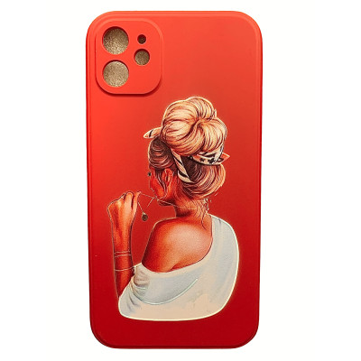 Накладка (з мікрофіброю) Case Art для iPhone 11- Girl