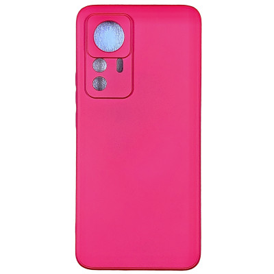 Накладка (з мікрофіброю) Silk SMTT для Xiaomi 12T / 12T Pro- темно-червоний