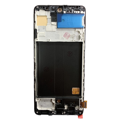 Дисплей для мобільного телефона Samsung A51 (A515) Oled with frame (orig/big size) з тачскріном Black