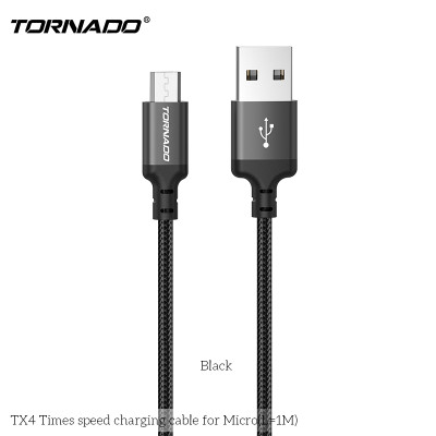 USB кабель Tornado TX4 Micro (2,4A/1м)- чорний