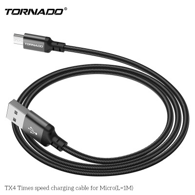 USB кабель Tornado TX4 Micro (2,4A/1м)- чорний