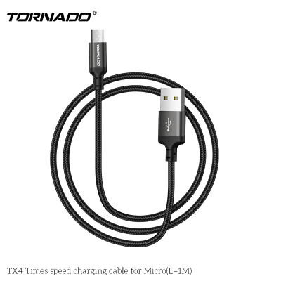 USB кабель Tornado TX4 Micro (2,4A/1м)- чорний