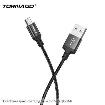 USB кабель Tornado TX4 Micro (2,4A/1м)- чорний