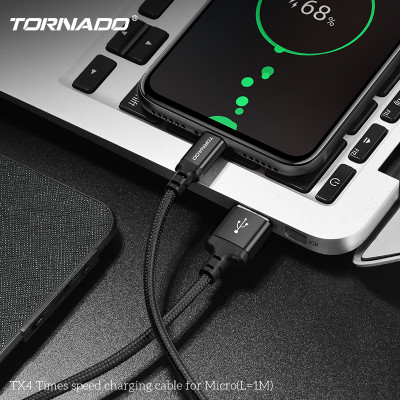 USB кабель Tornado TX4 Micro (2,4A/1м)- чорний