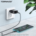 Мережевий зарядний пристрій Tornado TD-16 (2USB/2.4A/1м) + USB кабель Type-C- чорний Мережевий зарядний пристрій Tornado TD-16 (2USB/2.4A/1м) + USB кабель Type-C- чорний