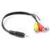 Перехідник 3,5 mm M to 3RCA F