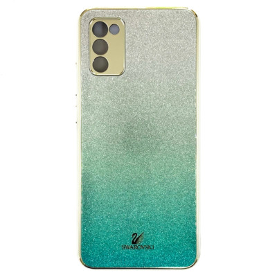 Накладка Swarovski Full Camera для Samsung A02S / A025- бірюзовий Накладка Swarovski Full Camera для Samsung A02S / A025- бірюзовий