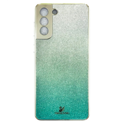 Накладка Swarovski Full Camera для Samsung S21 Plus- бірюзовий Накладка Swarovski Full Camera для Samsung S21 Plus- бірюзовий