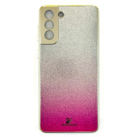 Накладка Swarovski Full Camera для Samsung S21 Plus- малиновий