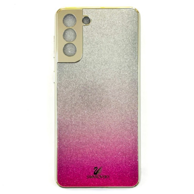 Накладка Swarovski Full Camera для Samsung S21 Plus- малиновий Накладка Swarovski Full Camera для Samsung S21 Plus- малиновий