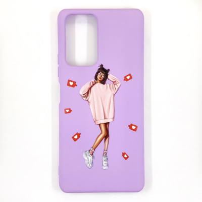 Накладка (з мікрофіброю) Case Art для Xiaomi Redmi Note 10 Pro- пурпурний