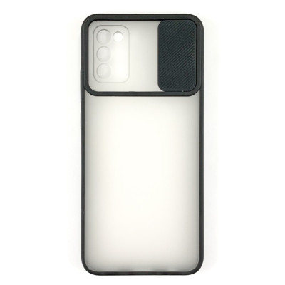 Накладка Camshield mate TPU зі шторкою на камеру для Samsung A02s / A025- чорний