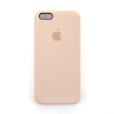 Накладка (з мікрофіброю) Silk (AA) для iPhone 5- рожевий пісок