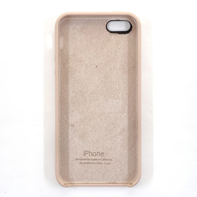 Накладка (з мікрофіброю) Silk (AA) для iPhone 5- рожевий пісок