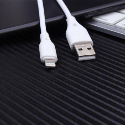 USB кабель Aspor AC-06 Lightning 2.4A/1м- білий USB кабель Aspor AC-06 Lightning 2.4A/1м- білий