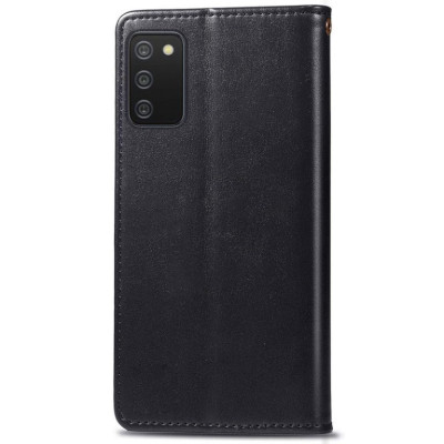 Чохол-книжка GETMAN Gallant шкіряний для Samsung A03s 4G- чорний