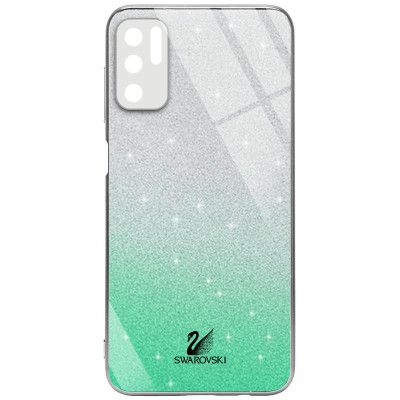 Накладка Swarovski Full Camera для Xiaomi Redmi Note 10 5G / Poco M3 Pro- бірюзовий Накладка Swarovski Full Camera для Xiaomi Redmi Note 10 5G / Poco M3 Pro- бірюзовий