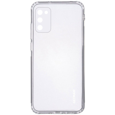 Накладка TPU GETMAN Clear для Samsung A03S 4G / A037- прозорий Накладка TPU GETMAN Clear для Samsung A03S 4G / A037- прозорий