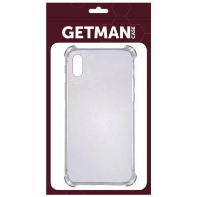 Накладка GETMAN посилені кути для iPhone XS Max- прозорий тонований Накладка GETMAN посилені кути для iPhone XS Max- прозорий тонований