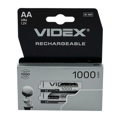Акумулятор R6 (AA) Videx (1000 mAh) Ni-Mh 2bl (ціна за 1шт) Акумулятор R6 (AA) Videx (1000 mAh) Ni-Mh 2bl (ціна за 1шт)