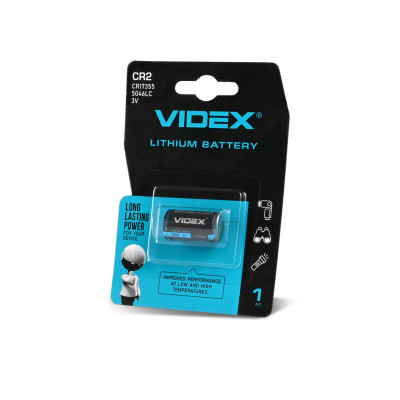 Батарейка CR2 Videx 3V/1000mAh (ціна за 1шт) Батарейка CR2 Videx 3V/1000mAh (ціна за 1шт)