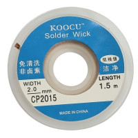 Стрічка для зняття припою KOOCU CP2015 1.5m, 2.0mm Стрічка для зняття припою KOOCU CP2015 1.5m, 2.0mm