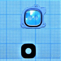 Скло камери для Samsung J600/J6 з рамкою Blue Скло камери для Samsung J600/J6 з рамкою Blue