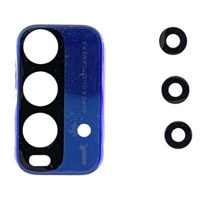 Скло камери для Xiaomi Redmi 9T (комплект) Blue Скло камери для Xiaomi Redmi 9T (комплект) Blue