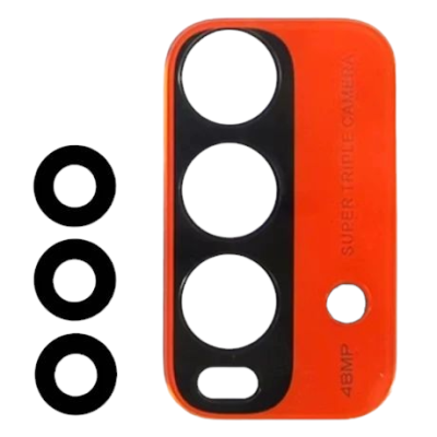 Скло камери для Xiaomi Redmi 9T (комплект) Red Скло камери для Xiaomi Redmi 9T (комплект) Red