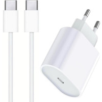 Мережевий зарядний пристрій 20W USB-C (A2347) + кабель Type-C to Type-C- білий
