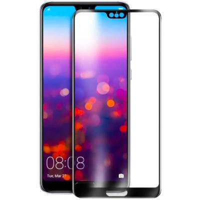 Скло захисне Full Glue для Huawei P20 Pro в тех. упаковці- чорний Скло захисне Full Glue для Huawei P20 Pro в тех. упаковці- чорний