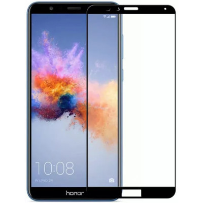 Скло захисне Full Glue для Huawei Honor 7X в тех. упаковці- чорний Скло захисне Full Glue для Huawei Honor 7X в тех. упаковці- чорний