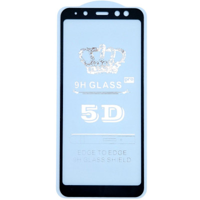Скло захисне Full Glue для Samsung A8 2018/A530 в тех. упаковці- чорний Скло захисне Full Glue для Samsung A8 2018/A530 в тех. упаковці- чорний
