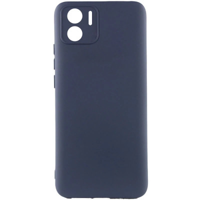 Накладка (з мікрофіброю) Silicone Cover Lakshmi Full Camera для Xiaomi Redmi A1 / A2- темно-синій