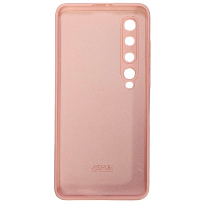 Накладка (з мікрофіброю) Aspor Silicone Full для Xiaomi Mi 10/Mi 10 Pro- рожевий