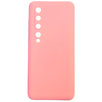 Накладка (з мікрофіброю) Aspor Silicone Full для Xiaomi Mi 10/Mi 10 Pro- рожевий