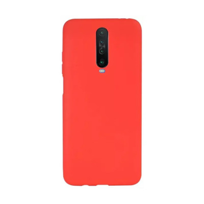 Накладка (з мікрофіброю) Aspor Silicone Full для Xiaomi Redmi K30/Poco X2- червоний
