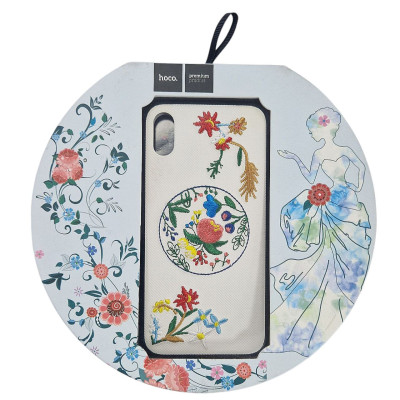 Накладка Hoco summer flowers вишиванка для iPhone X- маргаритка