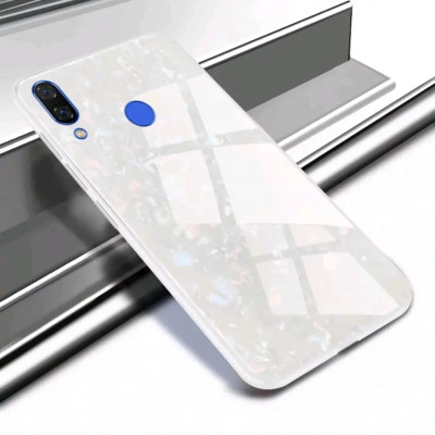 Накладка Marble Glass для Huawei P Smart Plus- білий Накладка Marble Glass для Huawei P Smart Plus- білий