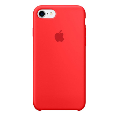 Накладка (з мікрофіброю) Silk (AAA) для iPhone 7- червоний