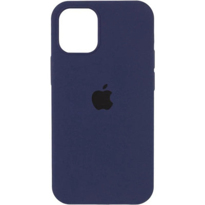 Накладка (з мікрофіброю) Silk Original Full Cover для iPhone 12 mini 5.4`- №8 темно- синій