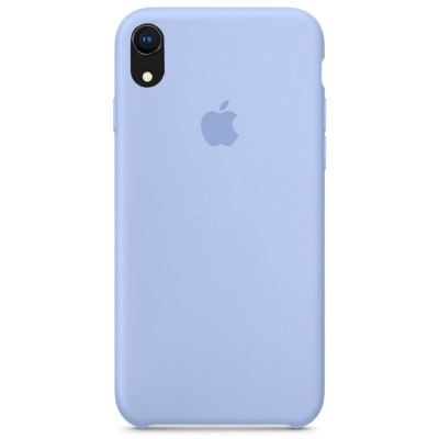 Накладка (з мікрофіброю) Silk Original Full Cover для iPhone XR- солодкий синій