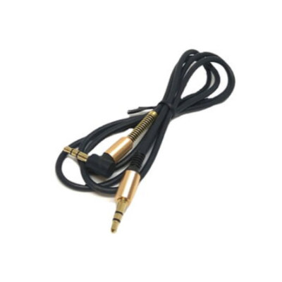 AUX кабель 3.5mm кутовий- чорний AUX кабель 3.5mm кутовий- чорний