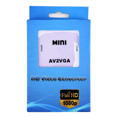 Перехідник (конвертер) Mini AV2VGA (3RCA/VGA)