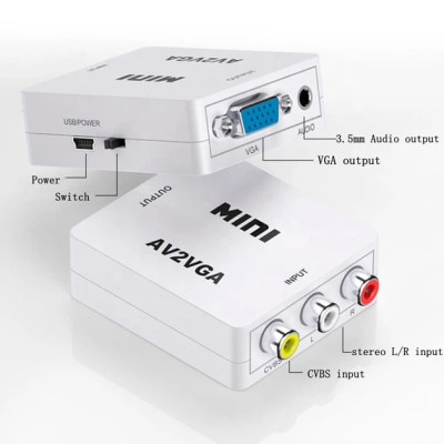 Перехідник (конвертер) Mini AV2VGA (3RCA/VGA) Перехідник (конвертер) Mini AV2VGA (3RCA/VGA)