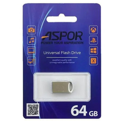 USB Flash Aspor AR105 64GB- срібло