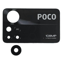 Скло камери для Xiaomi Poco X4 Pro 5G (комплект) Black Скло камери для Xiaomi Poco X4 Pro 5G (комплект) Black