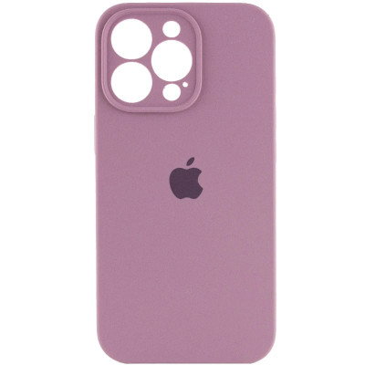 Накладка (з мікрофіброю) Silicon Case Full Camera для iPhone 13 Pro Max (6.7)- ліловий